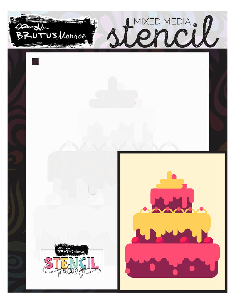 Stencilpalooza | Day 7 | Funky Cake | A2 Layering Stencil