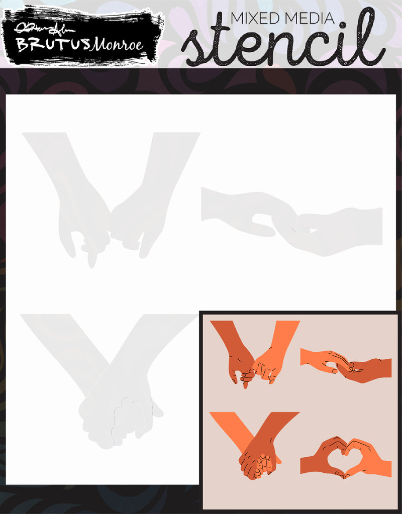 Signs of Love | Mixed Media Layering Stencil