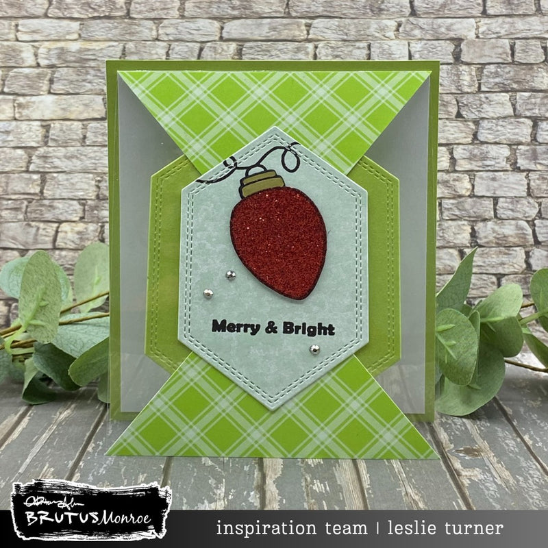 Merry & Bright Bulb | 2x3 Stamp