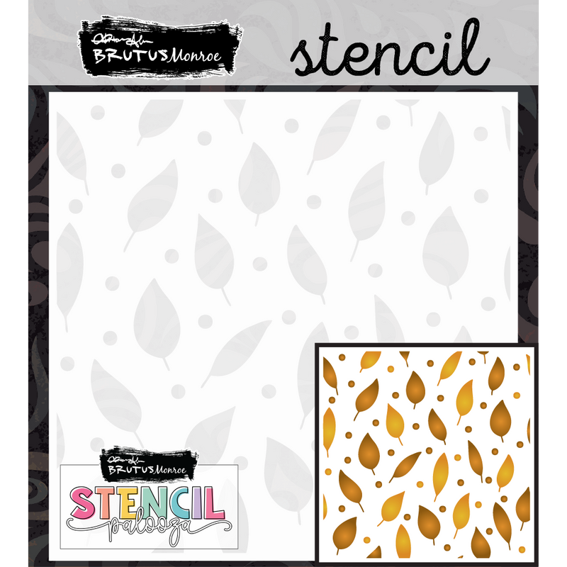 Autumn Leaves| Mixed Media Layering Stencil | Stencilpalooza Day 4