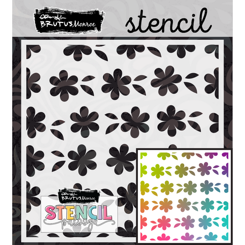 Blooming | Mixed Media Stencil | Stencilpalooza Day 15