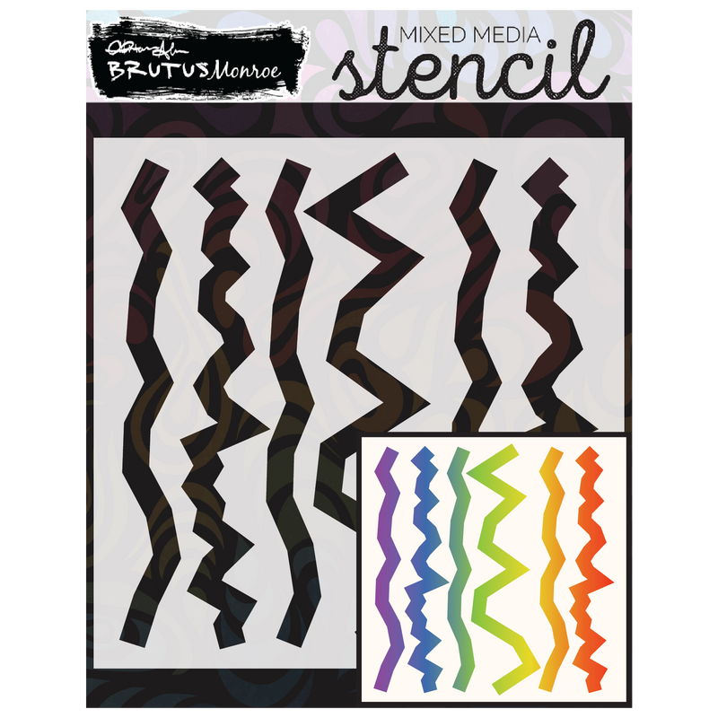 Broken Waves | Mixed Media Stencil