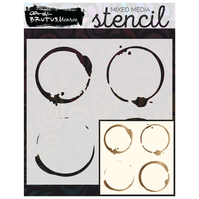 Coffee Rings | Mixed Media Stencil