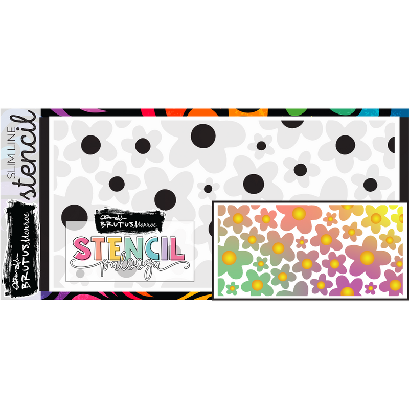 Daisy Bed | Slimline Stencil | Stencilpalooza Day 18