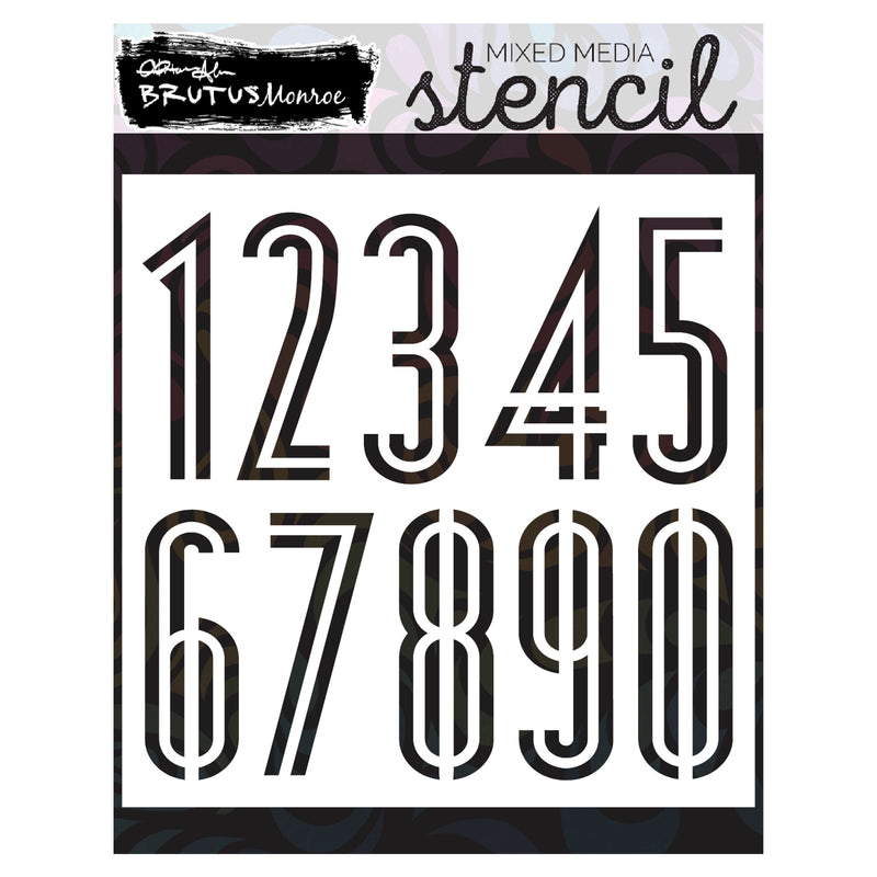 Deco Numbers | Mixed Media Stencil