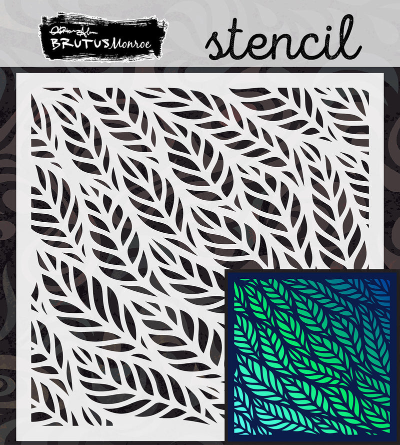 Feathered Path | Mixed Media Stencil