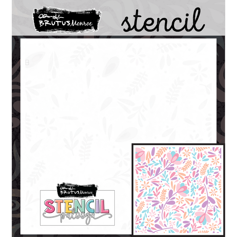 Flower Frenzy | Mixed Media Layering | Stencilpalooza Day 21