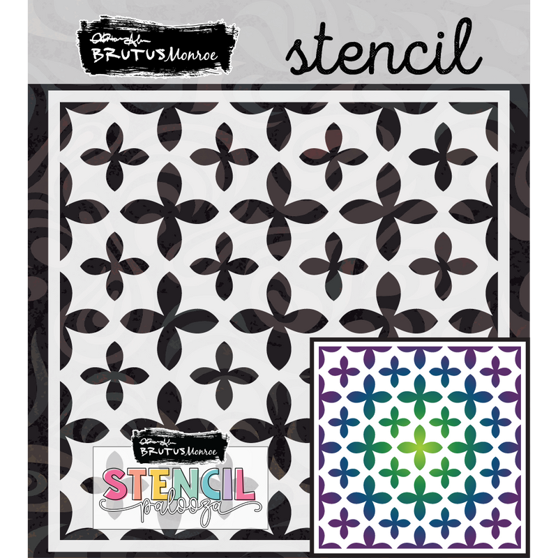 Flower Grate | Mixed Media Stencil | Stencilpalooza Day 23