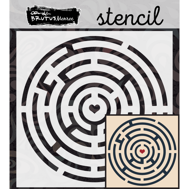 Heart Maze | Mixed Media Stencil