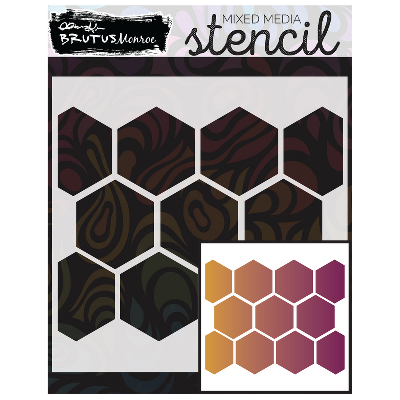 Hexagon Basics | Mixed Media Stencil