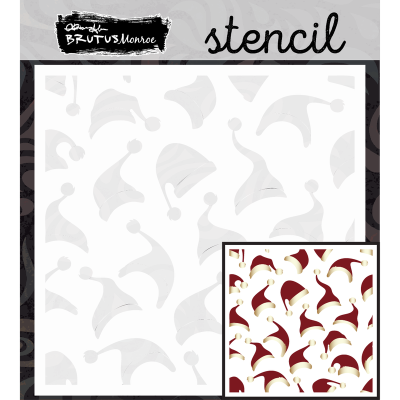 Holiday Hats | Mixed Media Layering Stencil