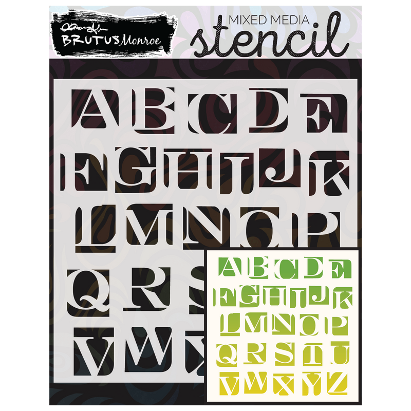 Jumbled Letters | Mixed Media Stencil