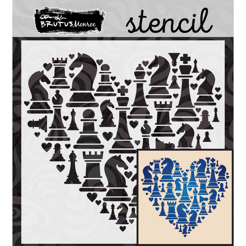 Love Chess | Mixed Media Stencil
