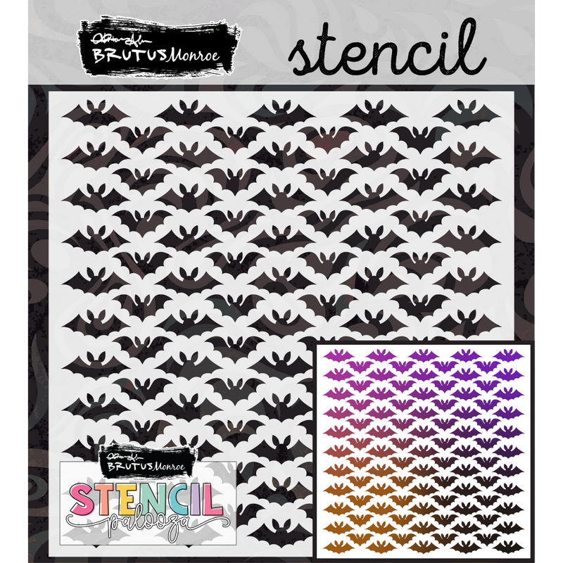 Nocturnal Glow | Mixed Media Stencil | Stencilpalooza Day 1