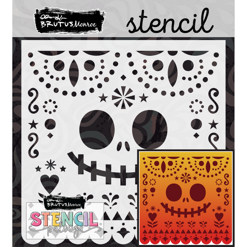 Paper Pumpkin | Mixed Media Stencil | Stencilpalooza Day 3