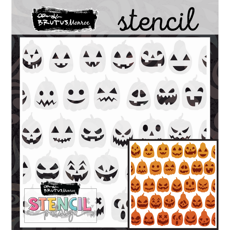 Pumpkin Glow | Mixed Media Stencil | Stencilpalooza Day 1