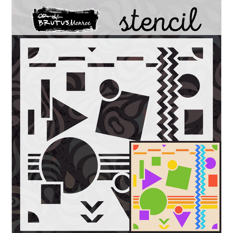 Retro Shapes | Mixed Media Stencil