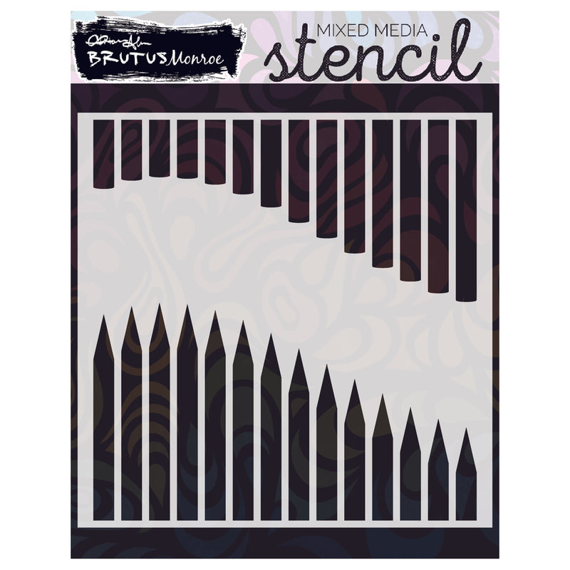 Scattered Pencil | Mixed Media Stencil