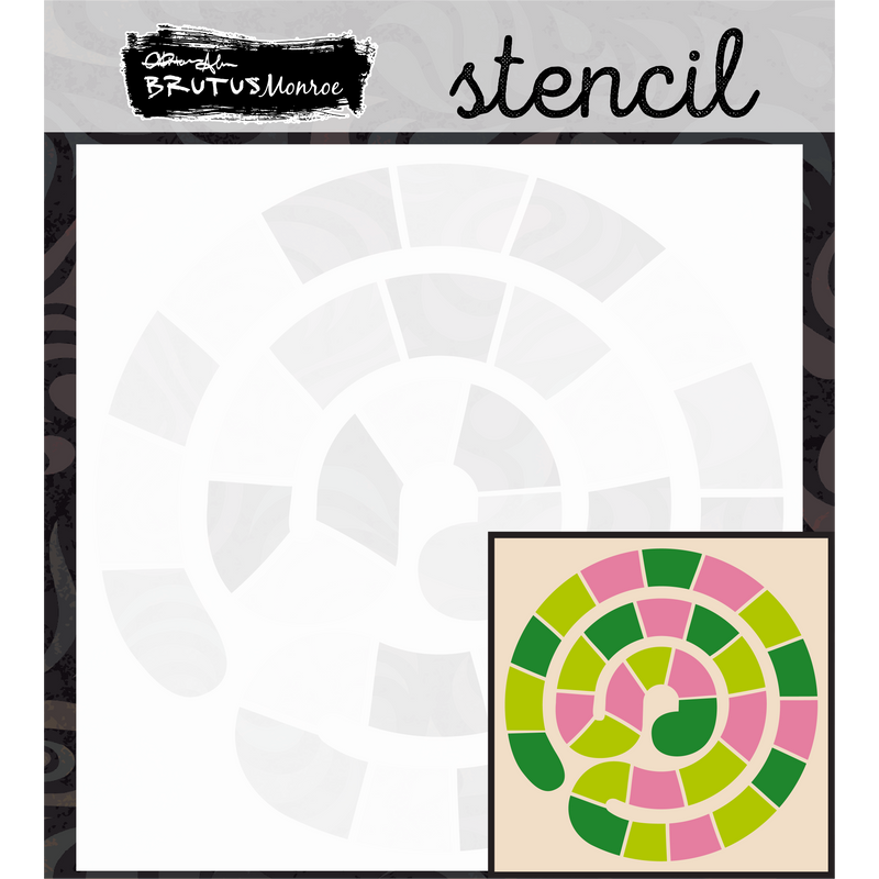 Spiral Game | Mixed Media Layering Stencil