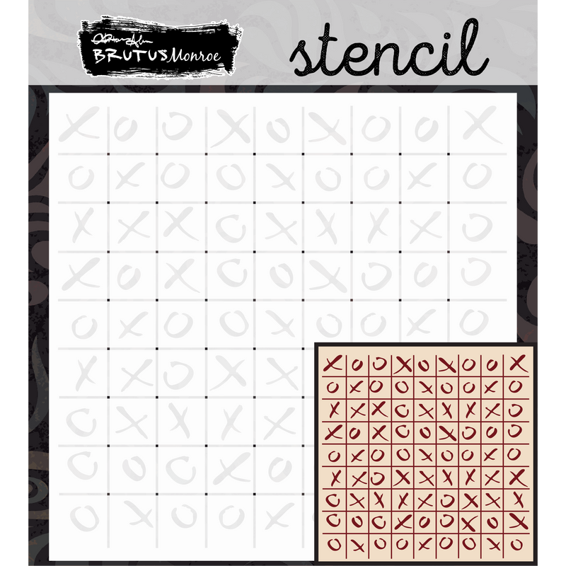 Tic Tac Toe | Mixed Media Layering Stencil