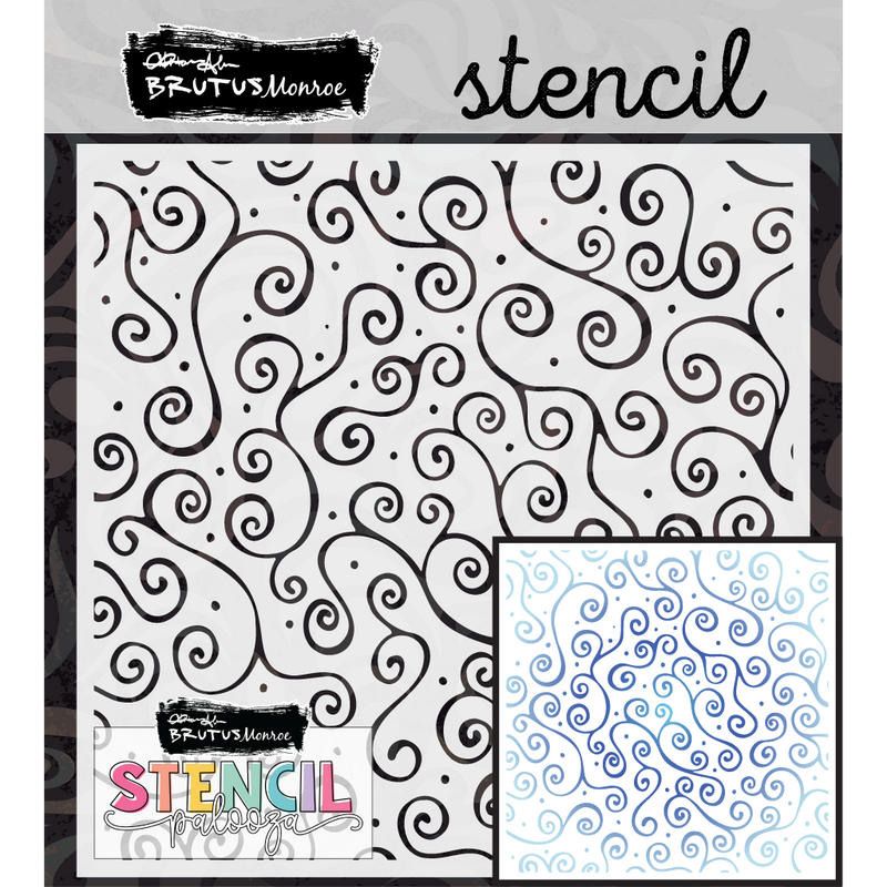 Winter Wind | Mixed Media Stencil | Stencilpalooza Day 9