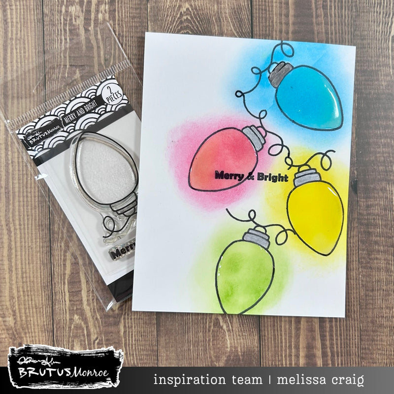 Merry & Bright Bulb | 2x3 Stamp