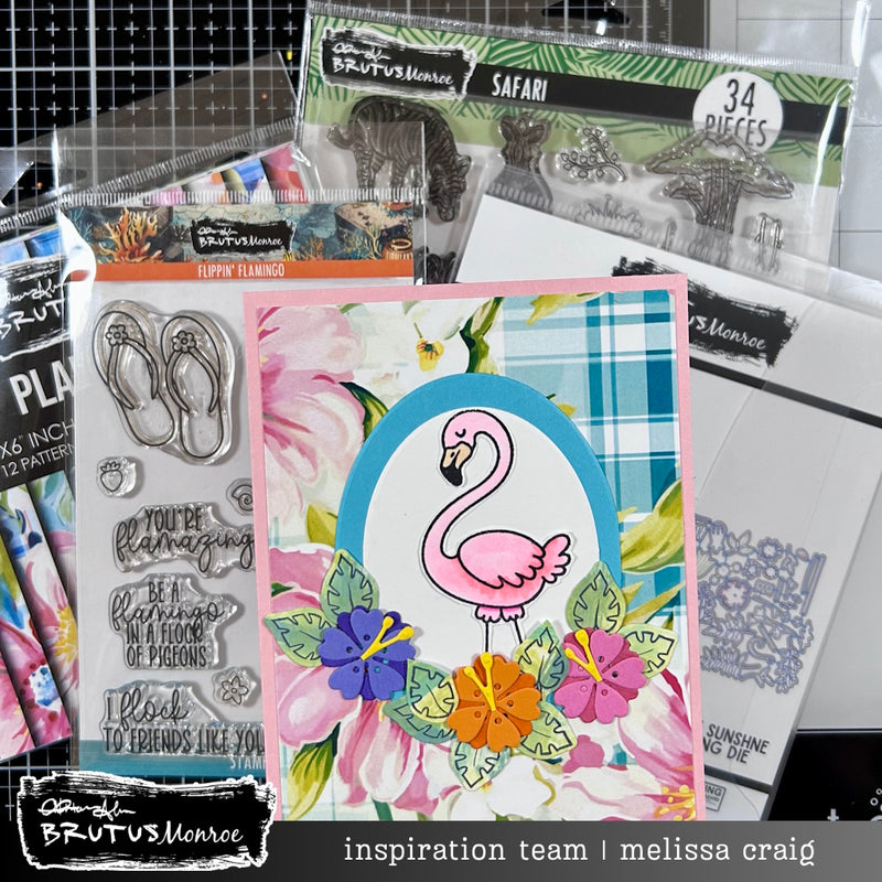 Flippin' Flamingo | 4x6 Stamp