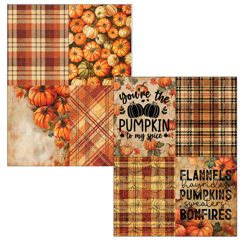 Pumpkin Plaid | DuoFoil Sheets