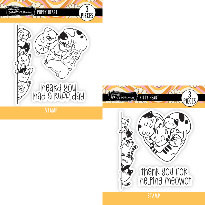 Puppy Heart & Kitty Heart |4x4 Stamp Sets