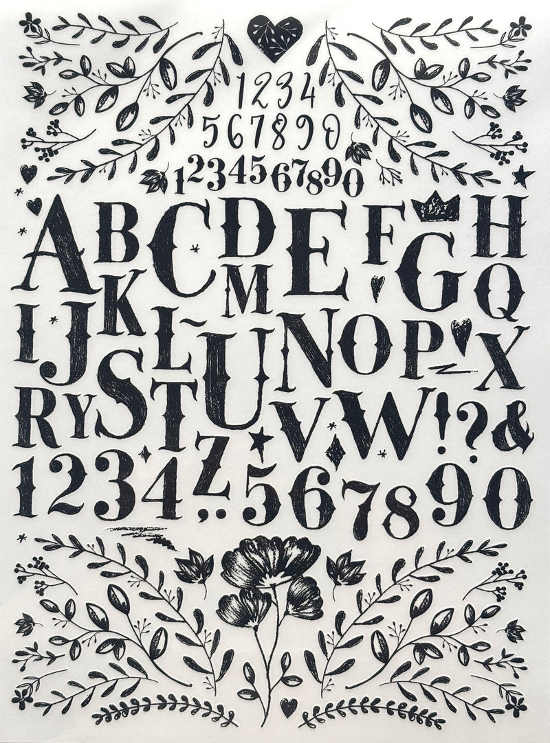 Alphabet Love | Rub On Sheet