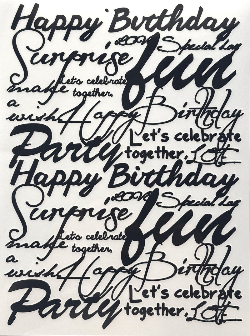 Cursive Sentiments | Rub On Sheet