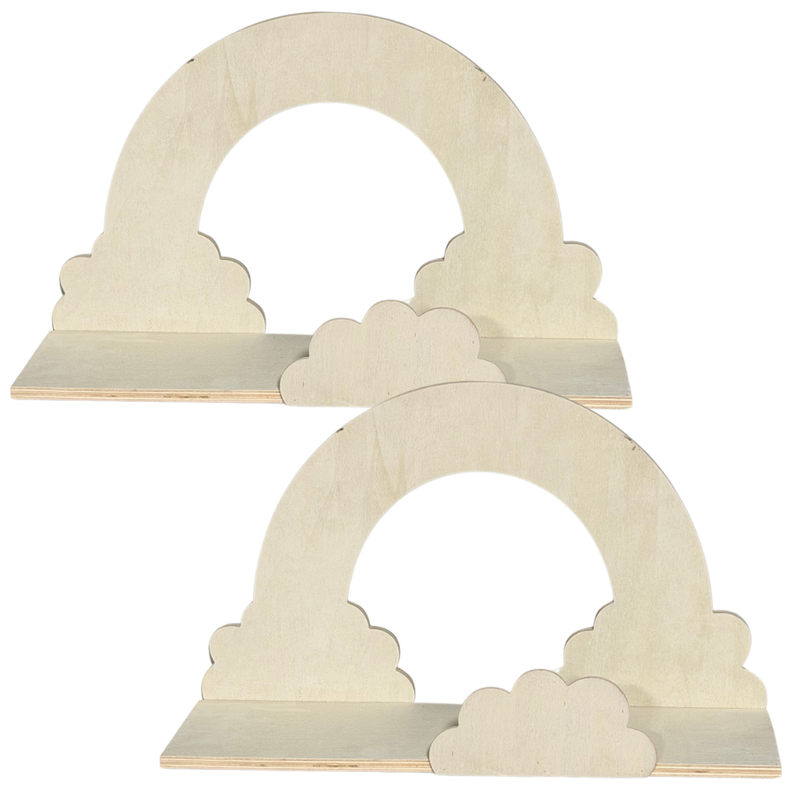 Wooden Rainbow Shelf | Bulk 2 Pack
