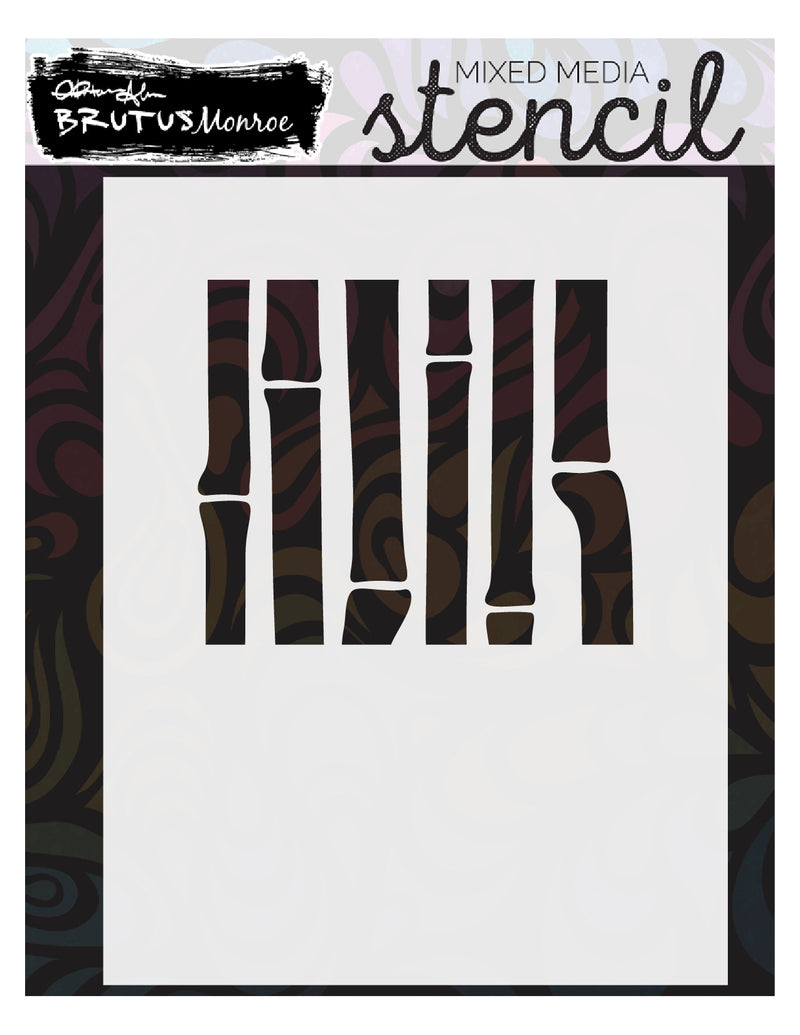 Bamboo Garden Stencil | A2 Simple Blend Stencil  4.25"x5.5"