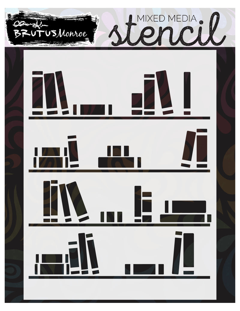 Book Shelves | A2 Stencil