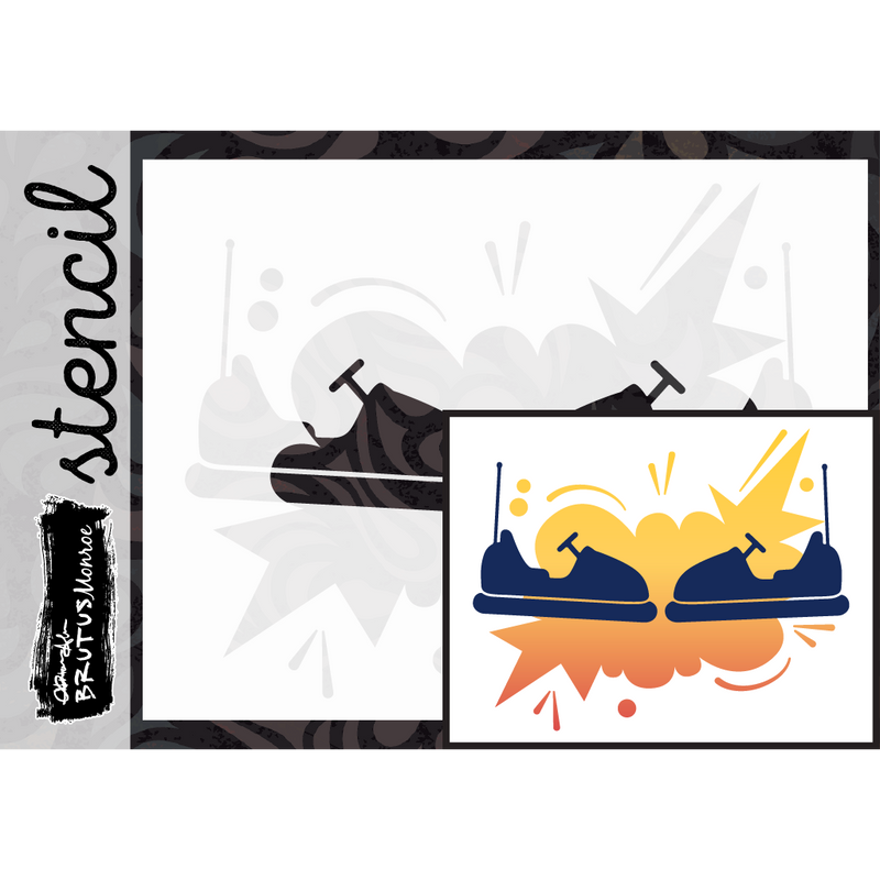 Bumper Cars | A2 Layering Stencil