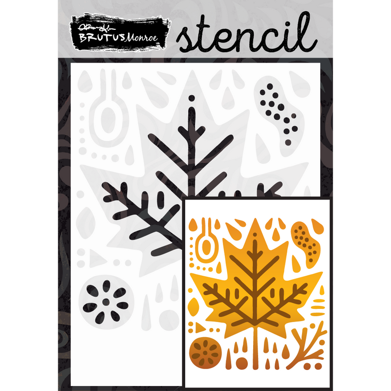 Folk Leaf Doodle | A2 Layering Stencil