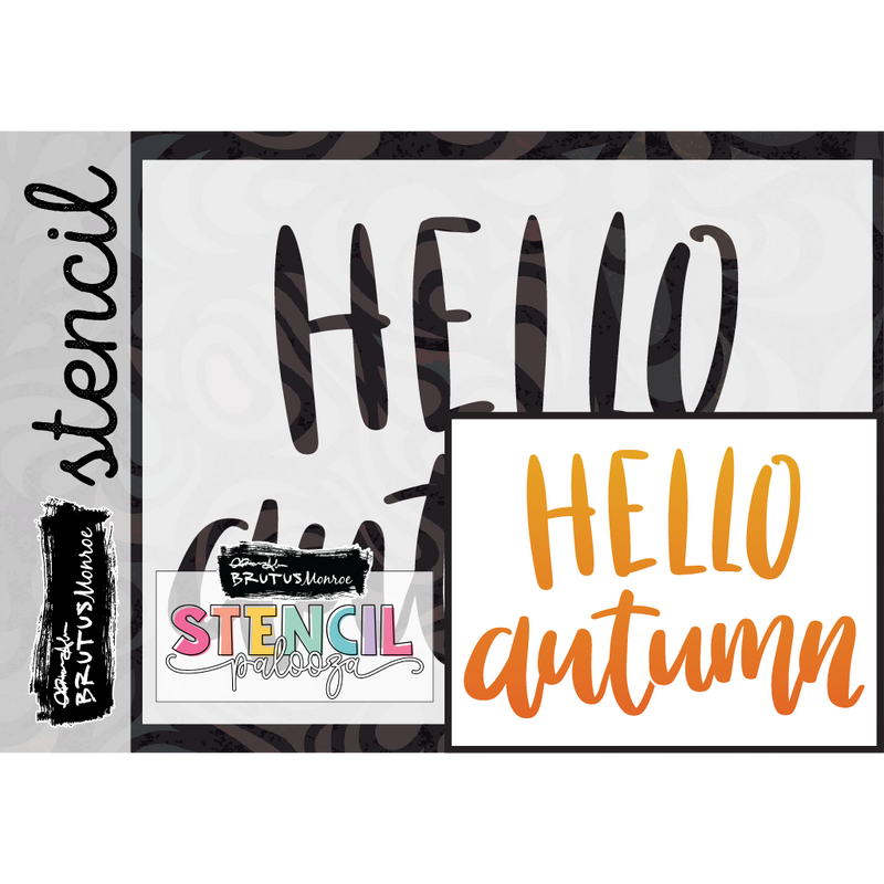 Hello Autumn | A2 Stencil | Stencilpalooza Day 5