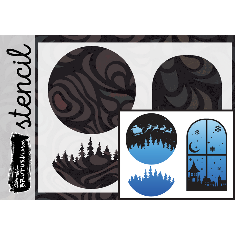 Holiday Silhouettes | Coordinating A2 Stencil