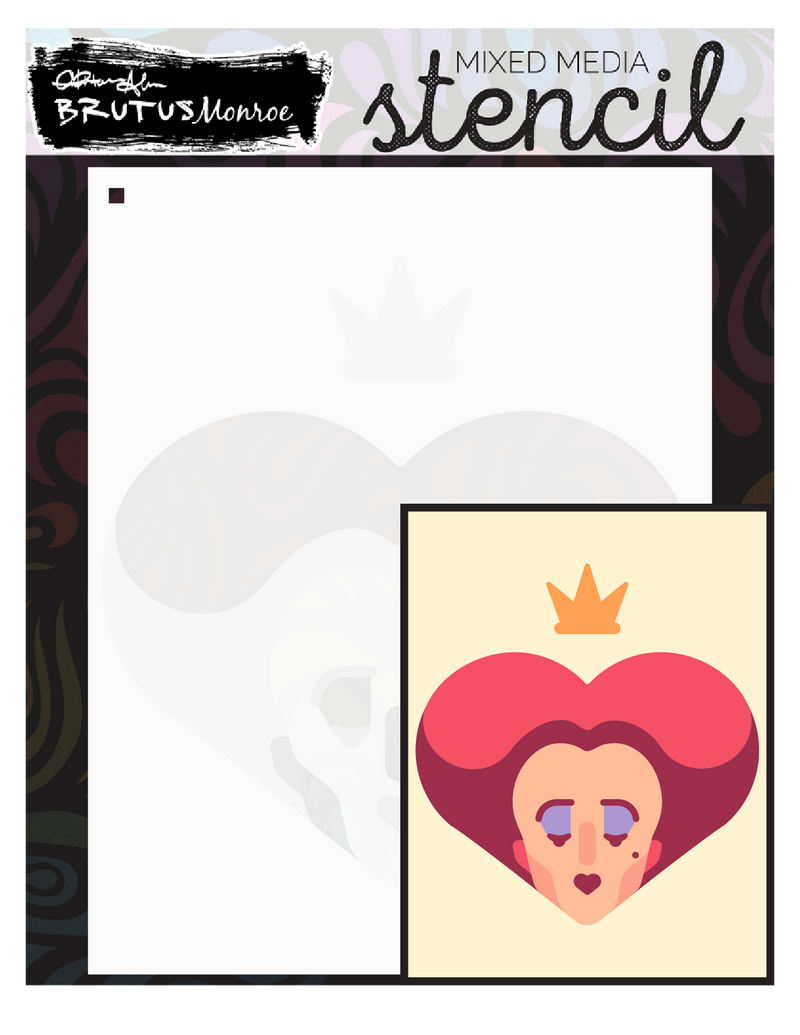 Queen of Hearts | A2 Stencil Layering Stencil