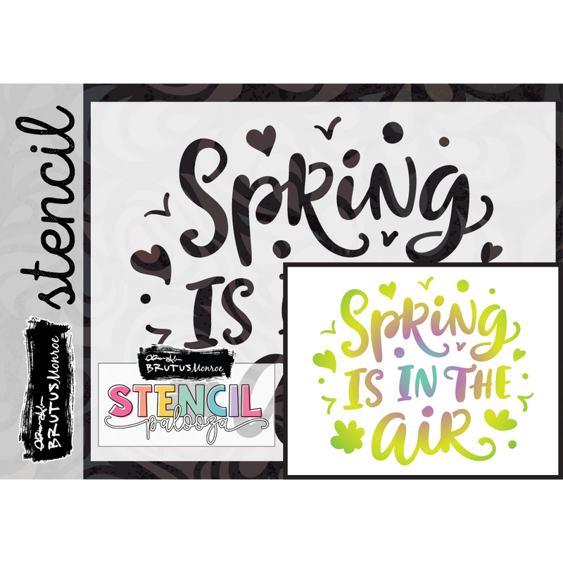 Spring Is In The Air | A2 Stencil | Stencilpalooza Day 16