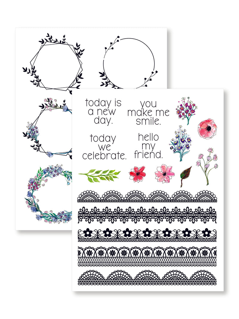 Floral Lace | Rub-On Sheets