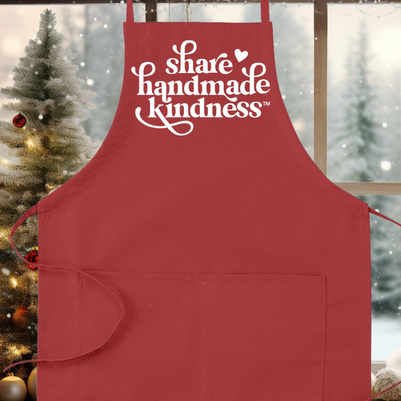 Share Handmade Kindness | Apron | Holiday Red