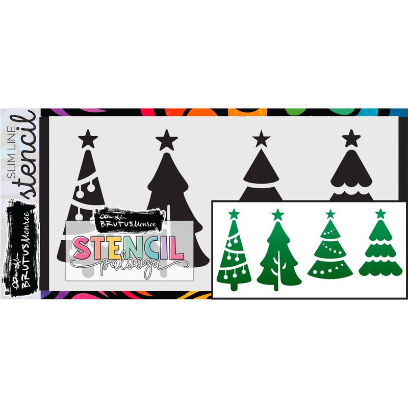 Deck the Halls | Slimline Stencil | Stencilpalooza Day 7