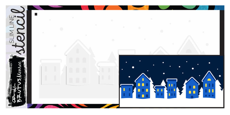 Snowy Night | Slimline Layering Stencil