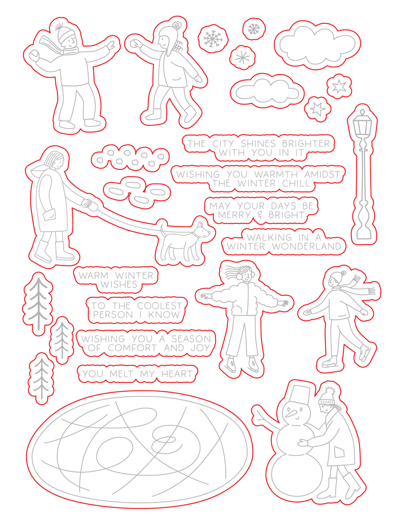 City Sidewalks | Digital Cut Files