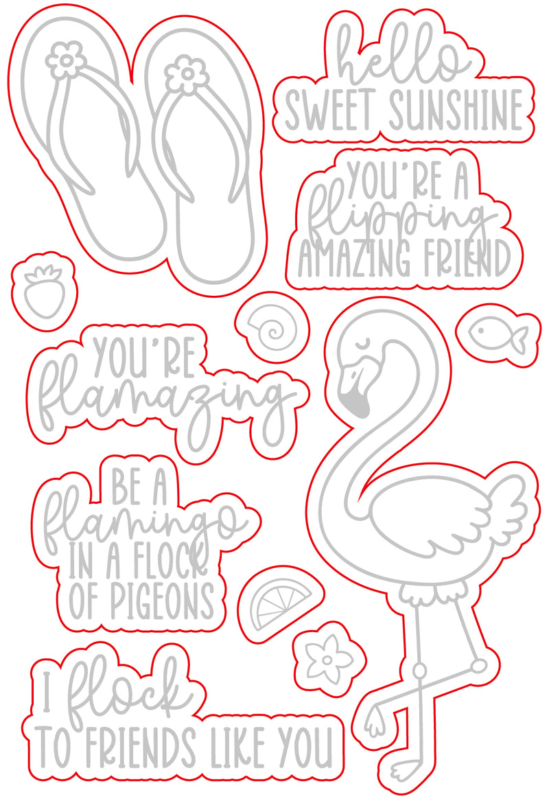 Flippin' Flamingos  | Digital Cut File