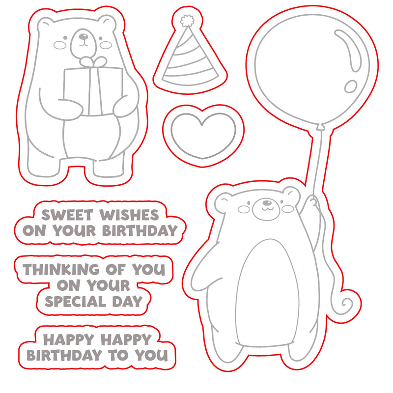 Sweet Birthday Bear | Digital Cut File