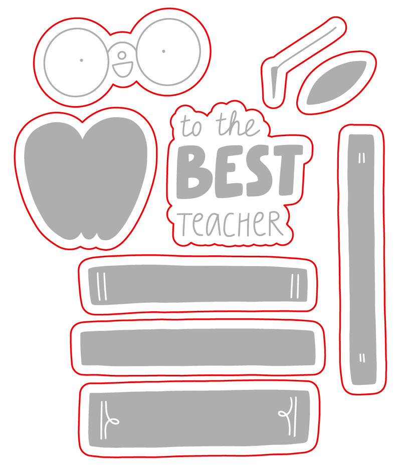Teacher's Apple  | Digital Cut File