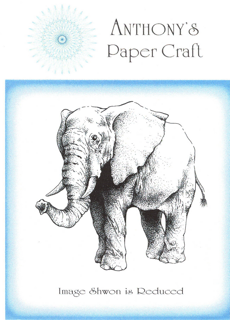 Elephant | Rubber Cling Stamp | Anthony's Paper Craft