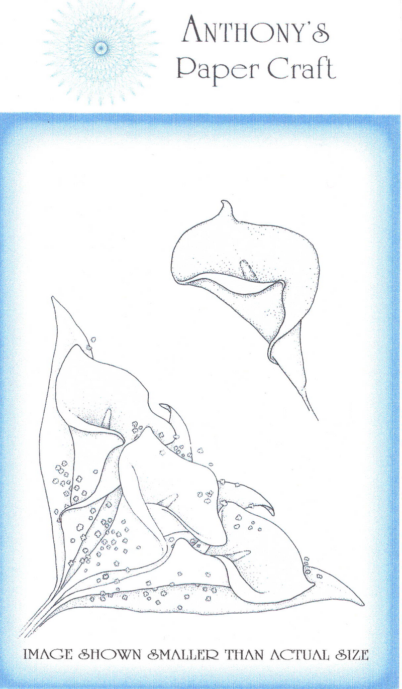 Lily Bouquet Corner | Rubber Cling Stamp | Anthony's Paper Craft